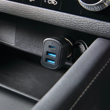 Car Charger with USB and USB-C - Anko