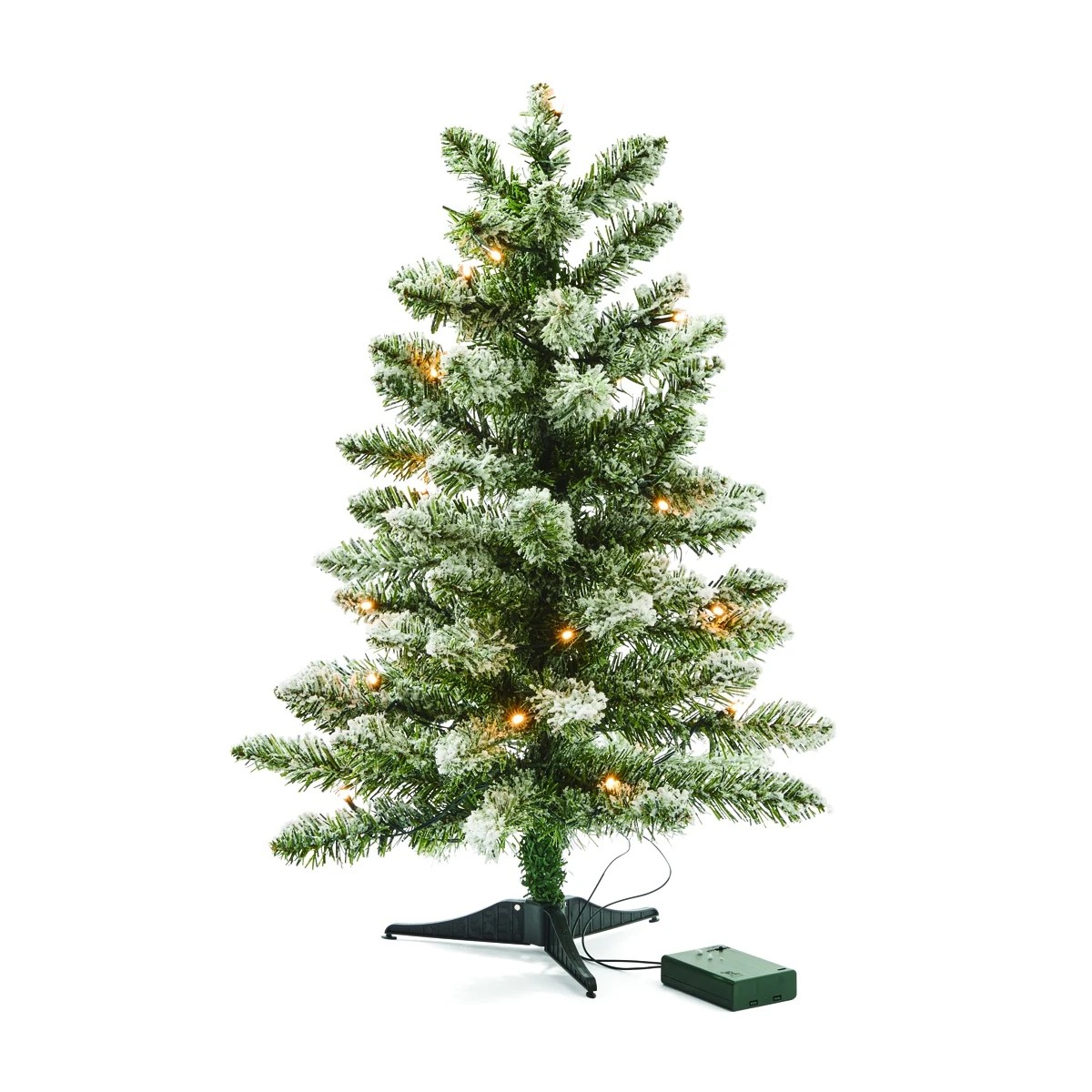 60cm (2ft.) Light Up Mini Green Flocked Christmas Tree Anko Target