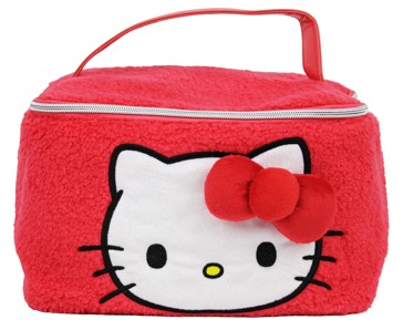 Hello Kitty and Friends Fluffy Cosmetic Train Case - Red