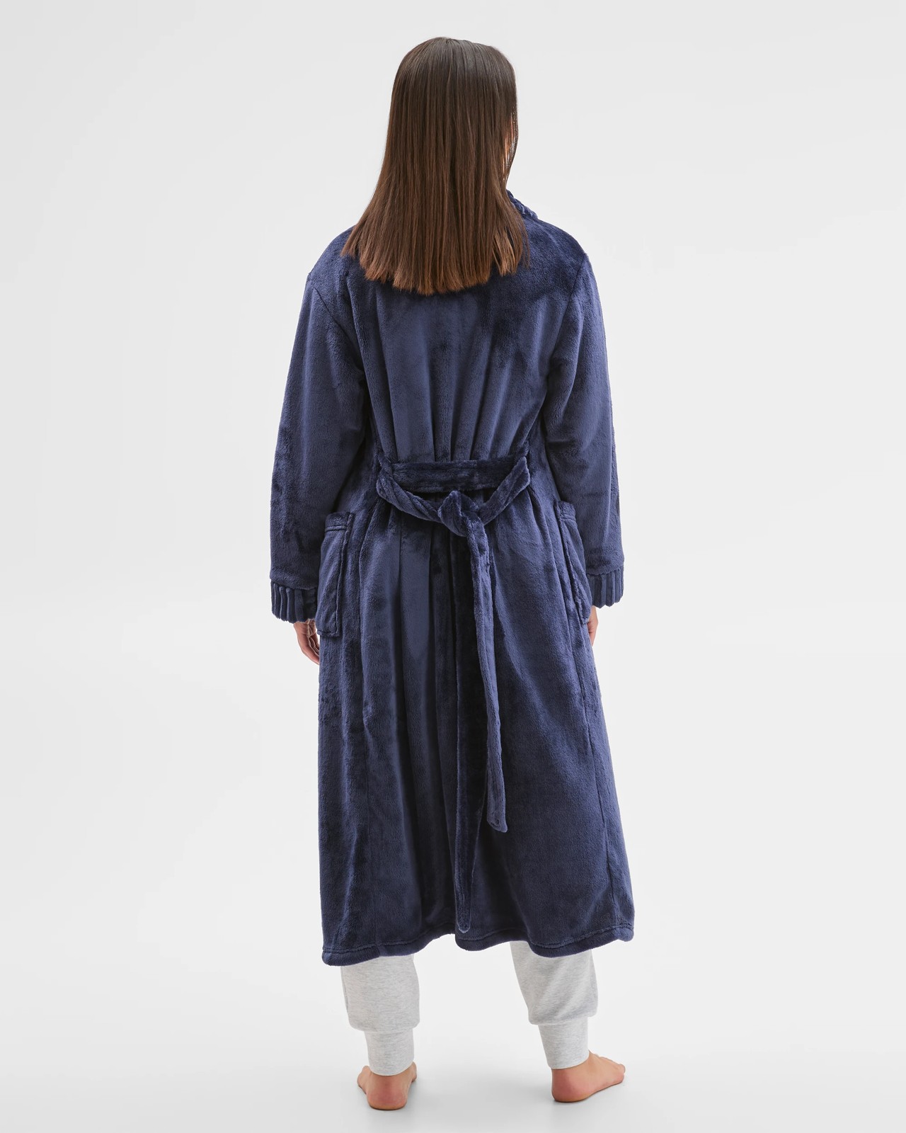Jacquard Stripe Sleep Robe - Navy 6 of 6