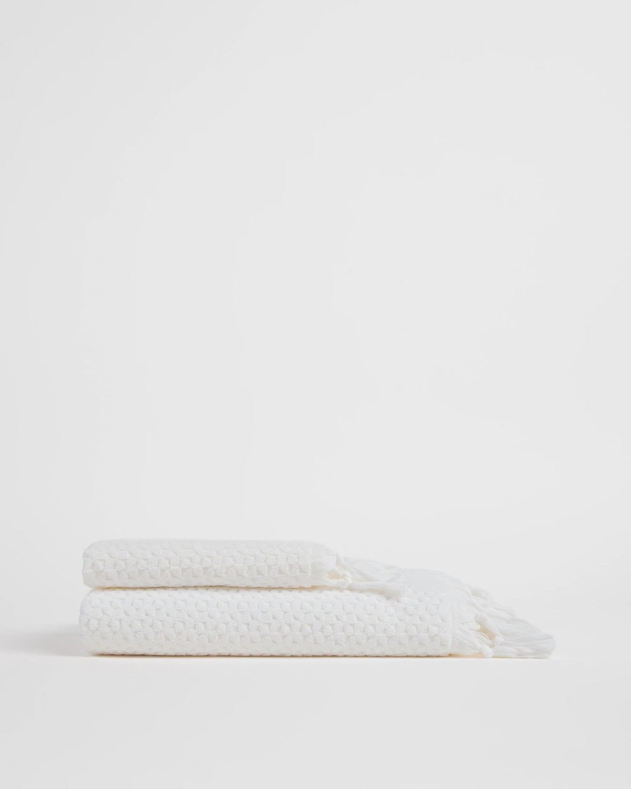Laynie Australian Cotton Textured Bath Towel - White 2 of 3