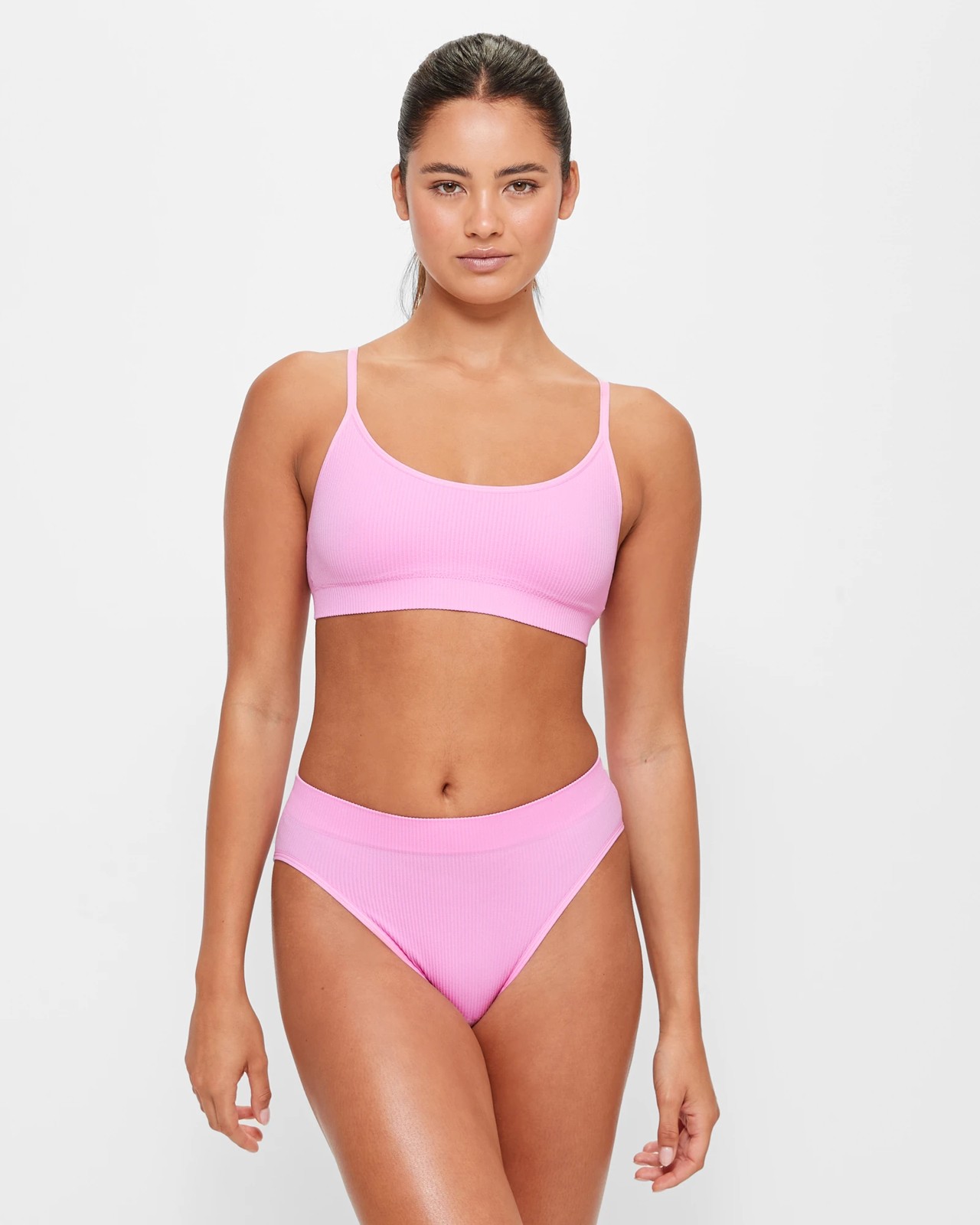 Ribbed Seamfree High Waisted Bikini Briefs - Lily Loves