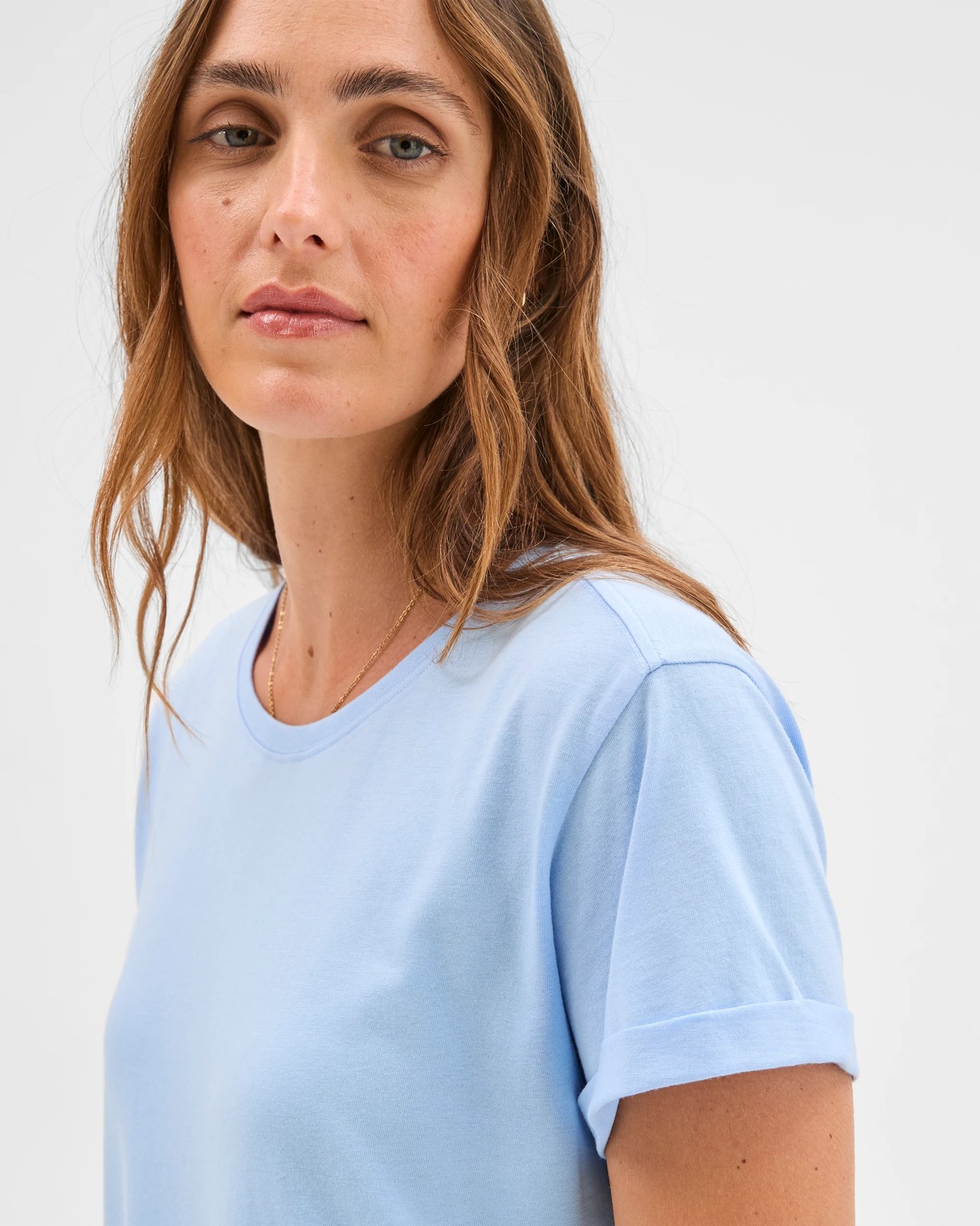Cotton/Modal Relaxed Crew T-Shirt - Open Air 5 of 6