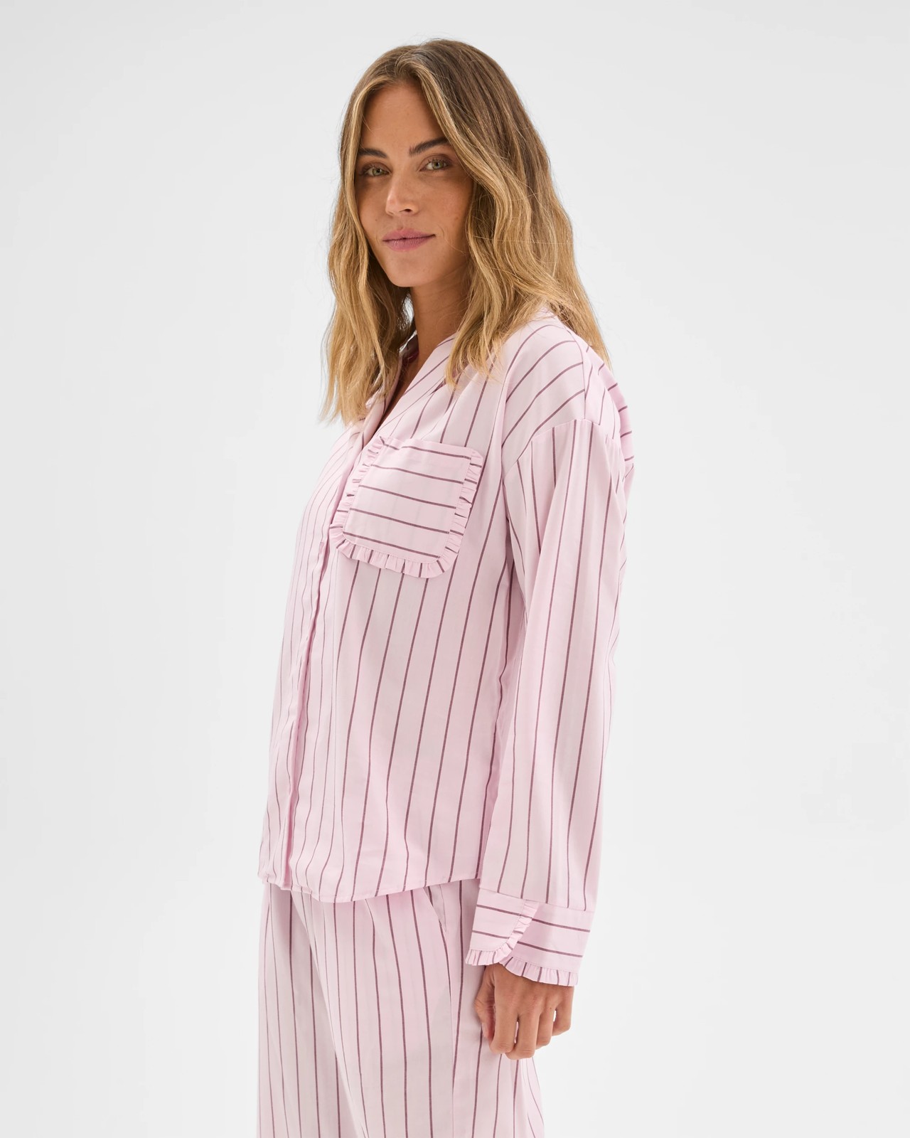 Long Sleeve Top and Pants Pyjama Set - Pink Stripe 3 of 5
