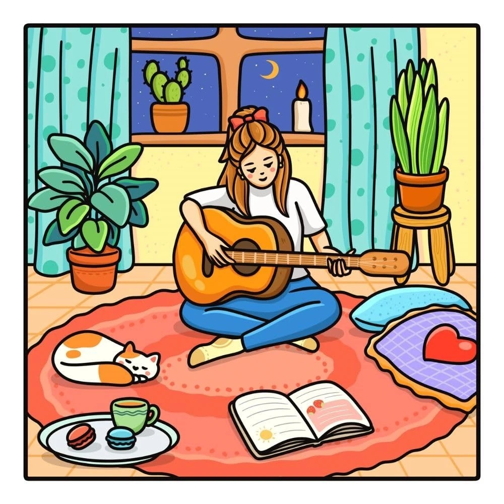 Bestie Moments Cute and Girly Colouring Book by Amelia Green - Book 3 of 4