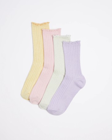 Maxx Rib Metallic 4 Pack Socks