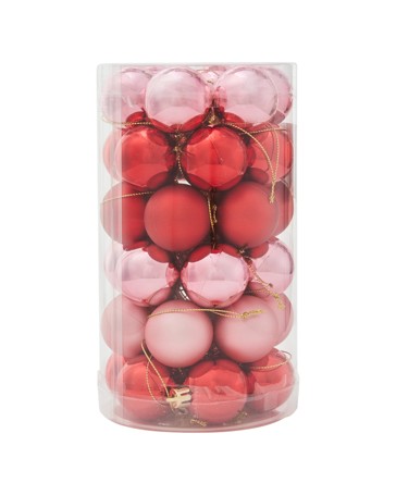Anko 36 Pack 4cm Pink Candy Baubles