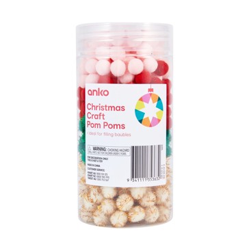 Christmas Craft Pom Poms - Anko