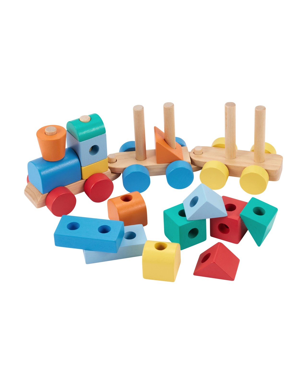Anko Wooden Block Train Playset 2 of 6