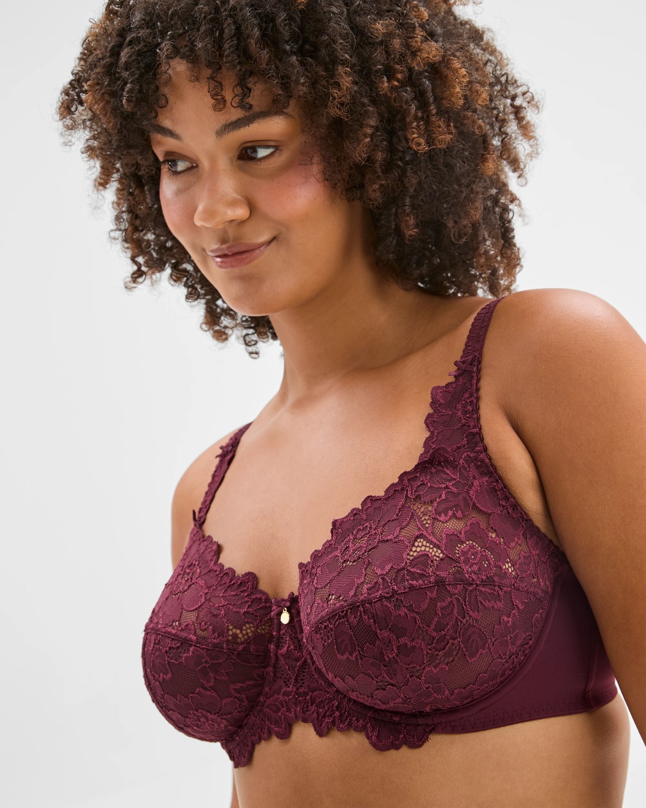 Plus Size Soft Cup Underwire T-Shirt Bra - Winetasting 3 of 4