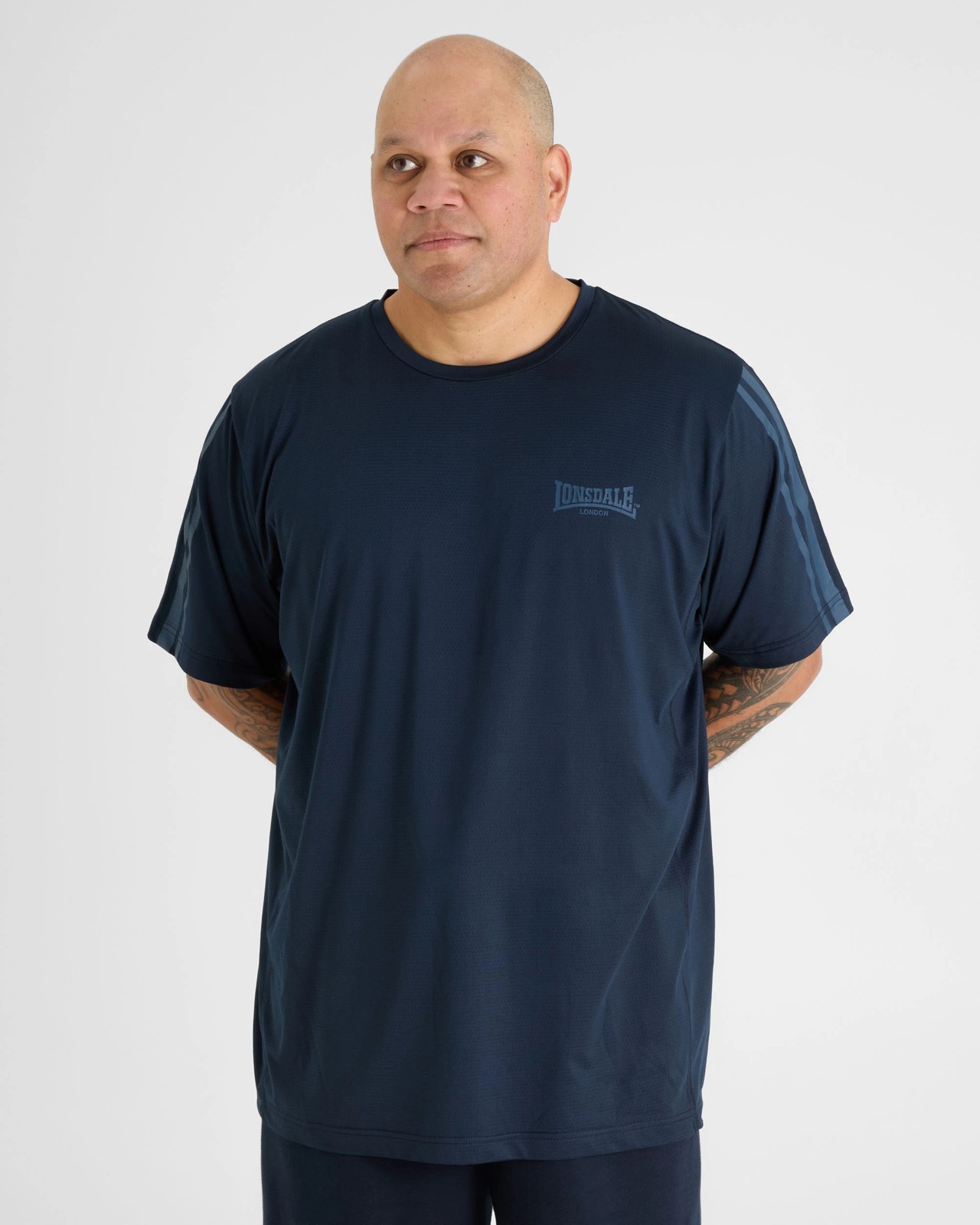 Lonsdale London Plus Size Active T-Shirt - Navy 4 of 5