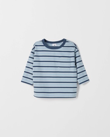 Baby Organic Cotton Long Sleeve Stripe T-Shirt