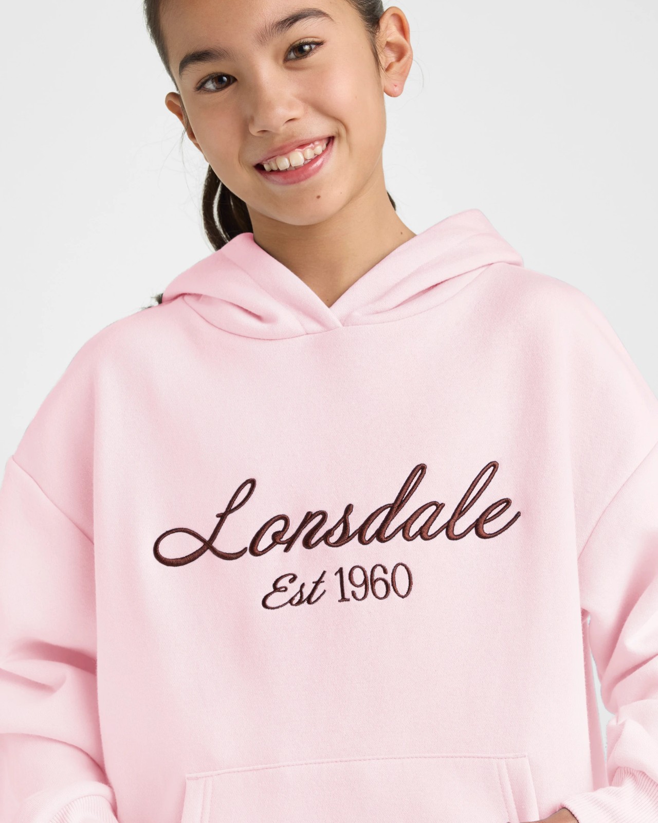 Lonsdale London Fleece Hoodie - Pink 3 of 5