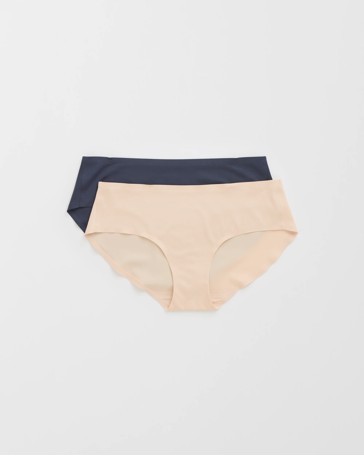 Smooth Moves 2 Pack No Show Bonded Hipster Bikini Briefs