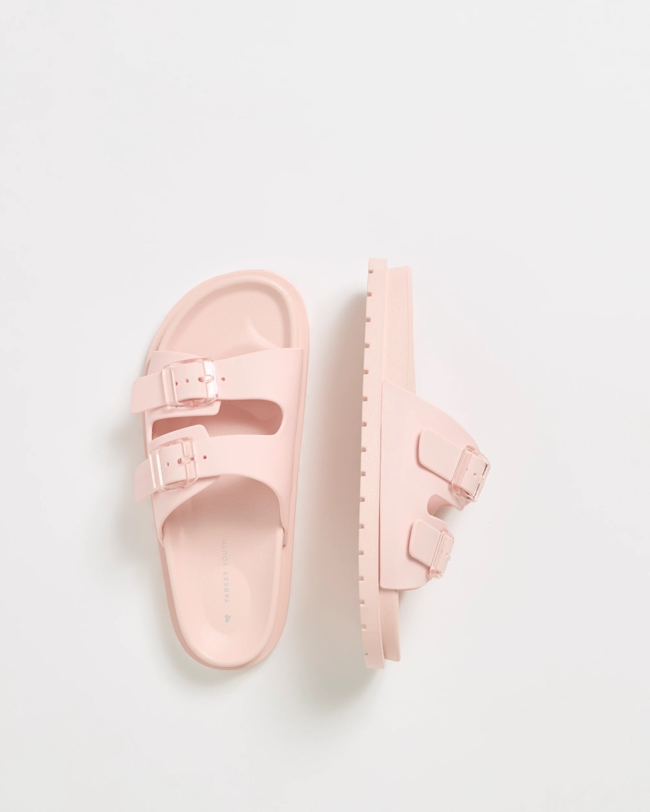 Elevated Double Strap Slides - Pink 3 of 3