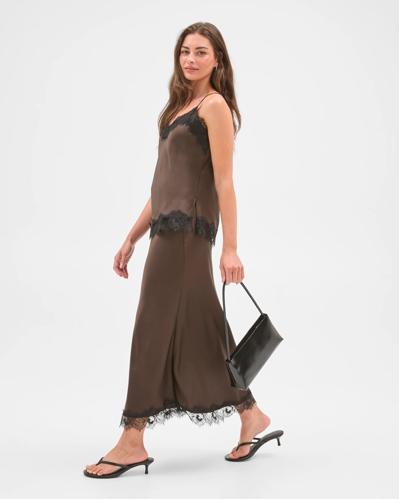 Petites Lace Trim Midi Skirt 2 of 5