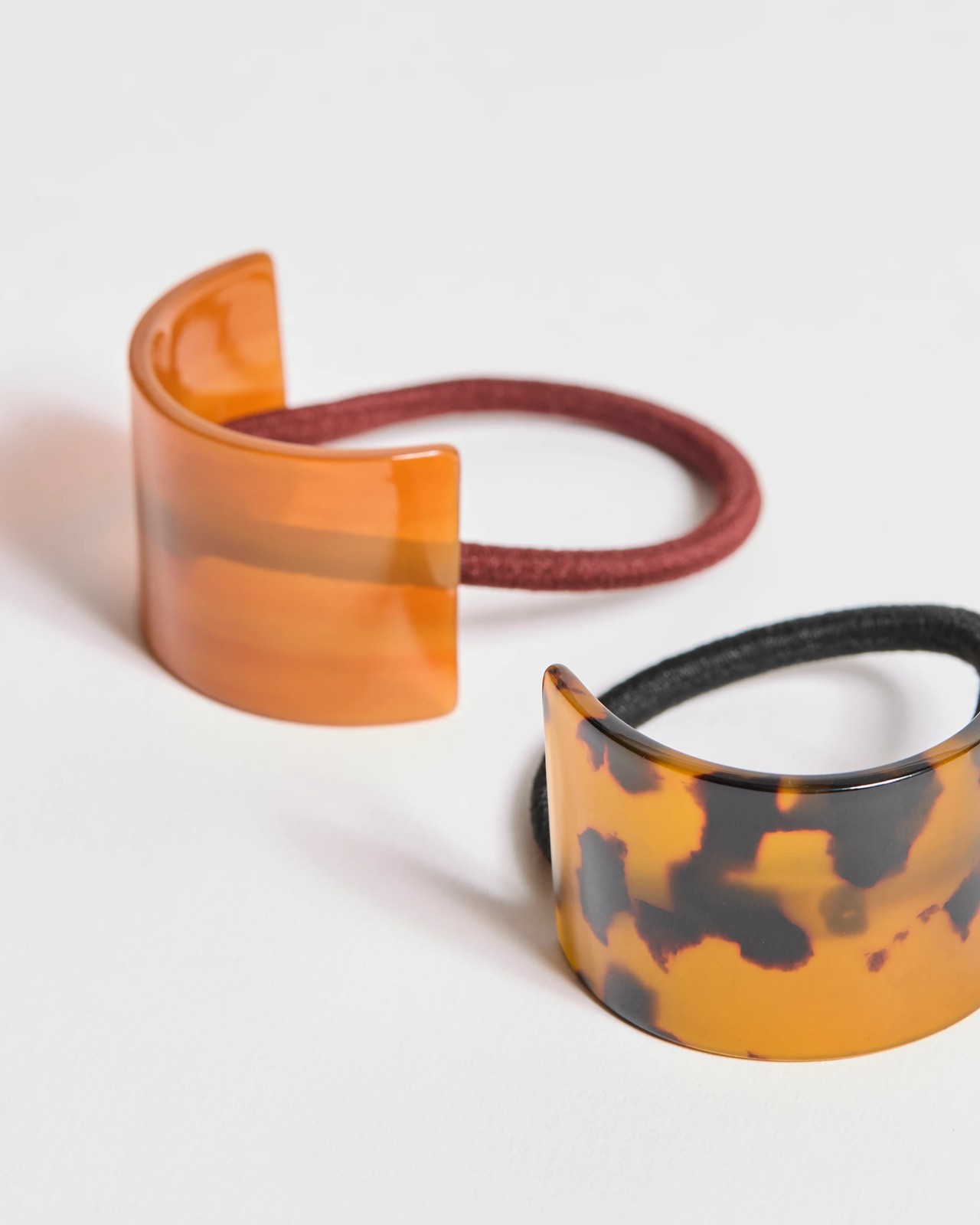 2 Pack Resin Hair Ties - Honey Tort 2 of 2