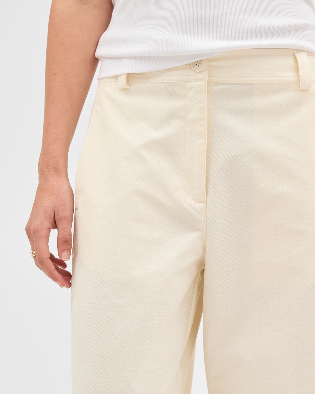 Relaxed Barrel Leg Pants - Whisper White 4 of 5