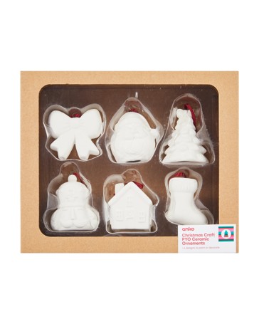Anko Christmas Craft Paint Your Own Ceramic Ornaments