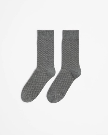 Australian Cotton Blend Textured Crew Business Socks - Maxx