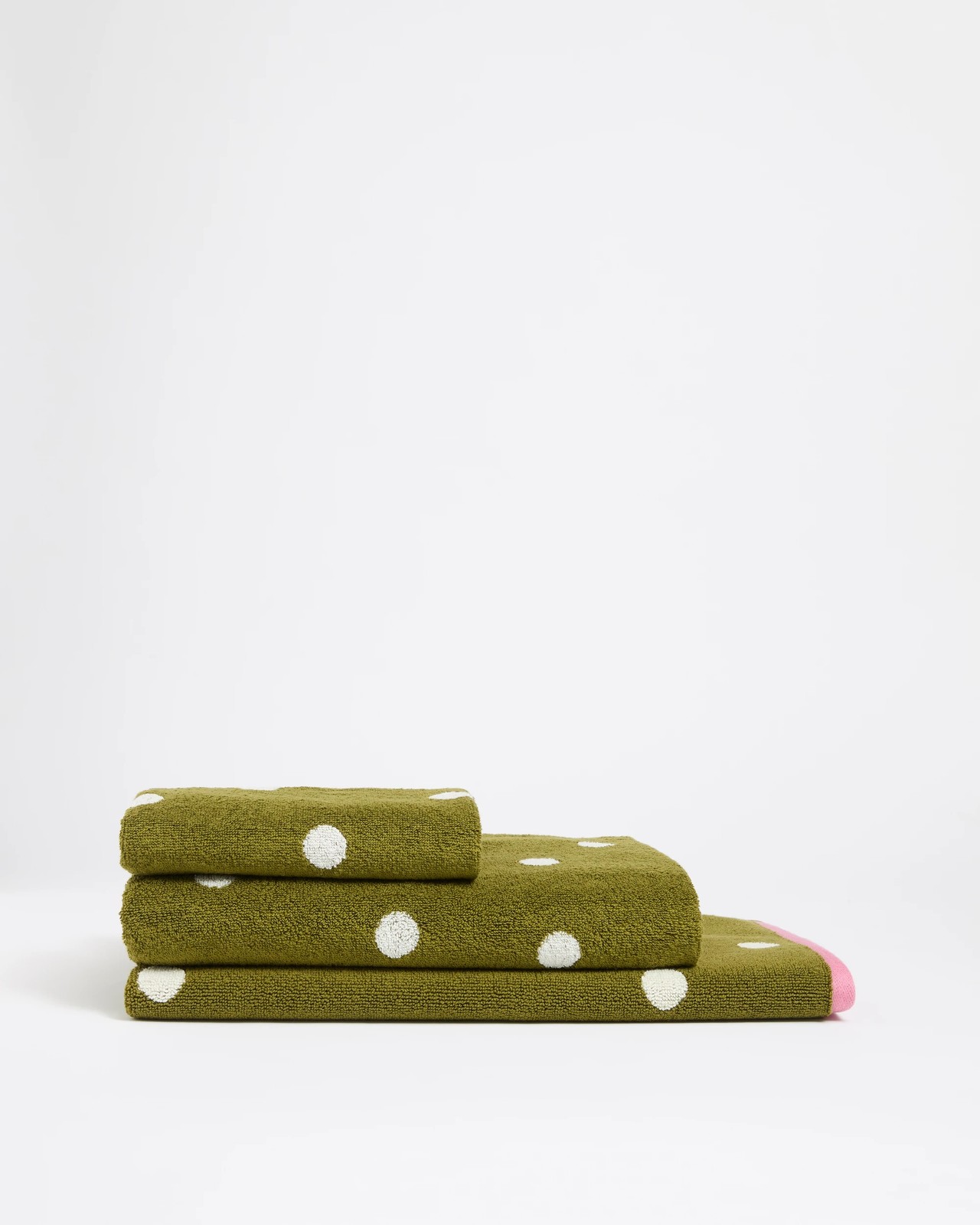 Senna Australian Cotton Polka Dot Bath Mat - Avocado 2 of 3