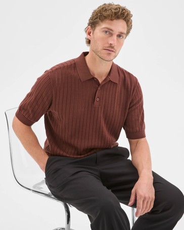 Preview Australian Cotton Pointelle Polo Top