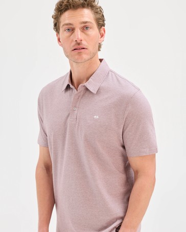 Australian Cotton Textured Jersey Polo Top