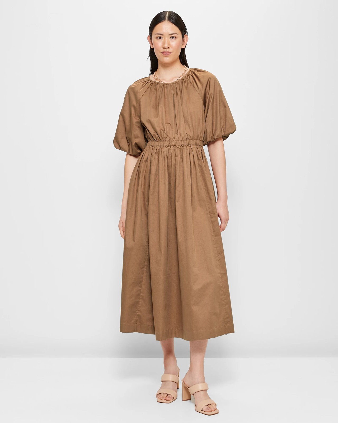 Balloon Sleeve Midi Dress - Preview | Target Australia