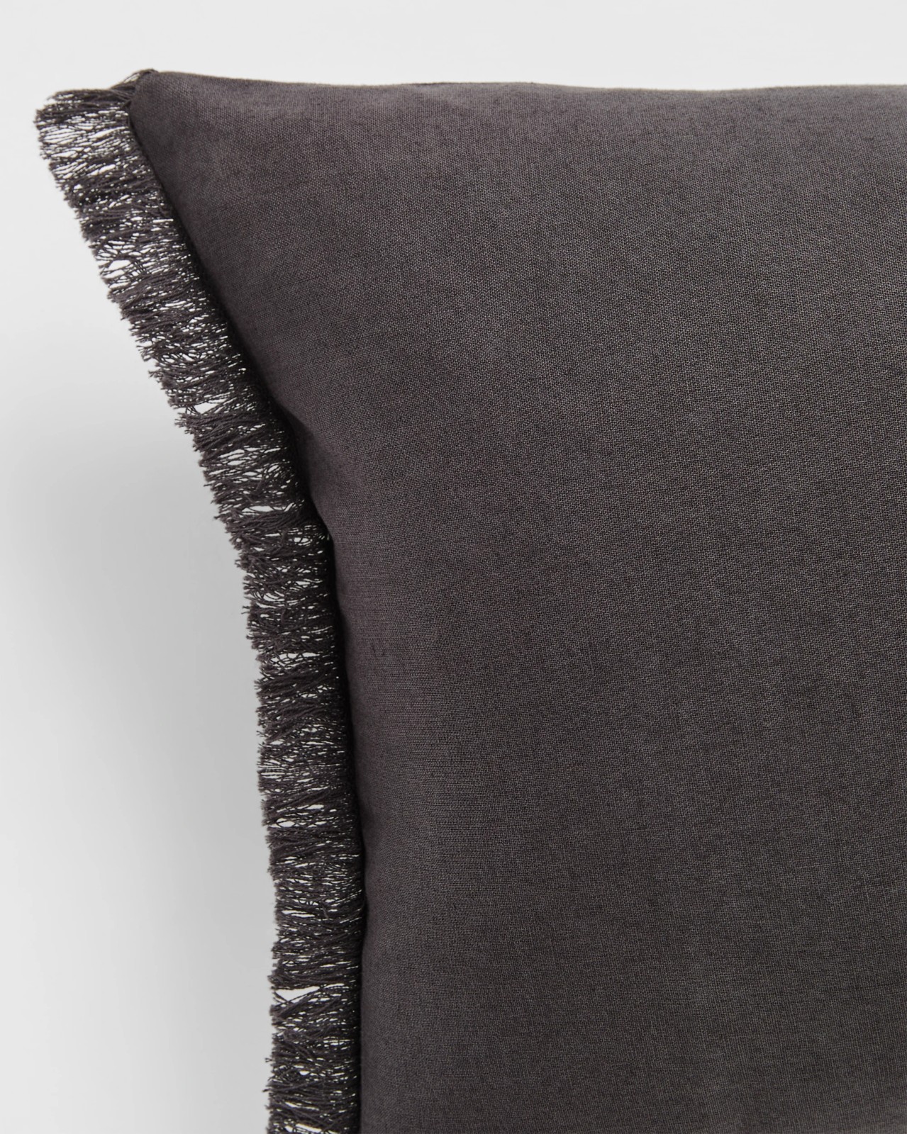 Laynie Linen/Cotton Breakfast Cushion - Charcoal 2 of 2