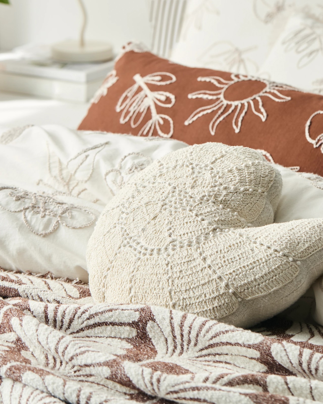 Lunar Embroidered Cotton Quilt Cover Set 6 of 6