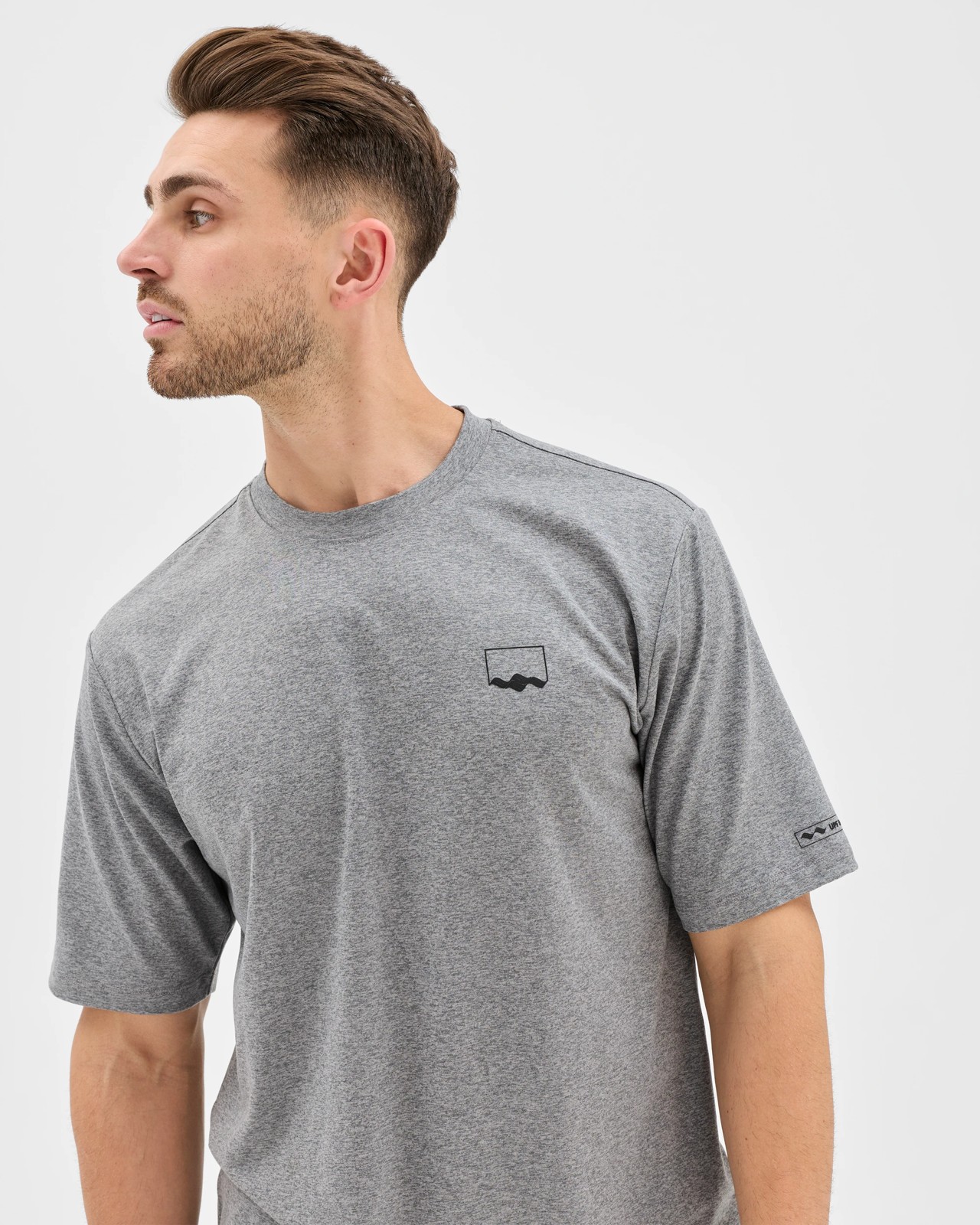 Short Sleeve Surf Swim T-Shirt - Grey Marle 5 of 5