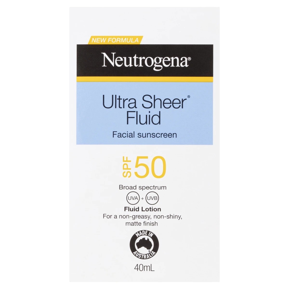 Neutrogena Ultra Sheer Fluid SPF50 Facial Sunscreen 40ml 2 of 6