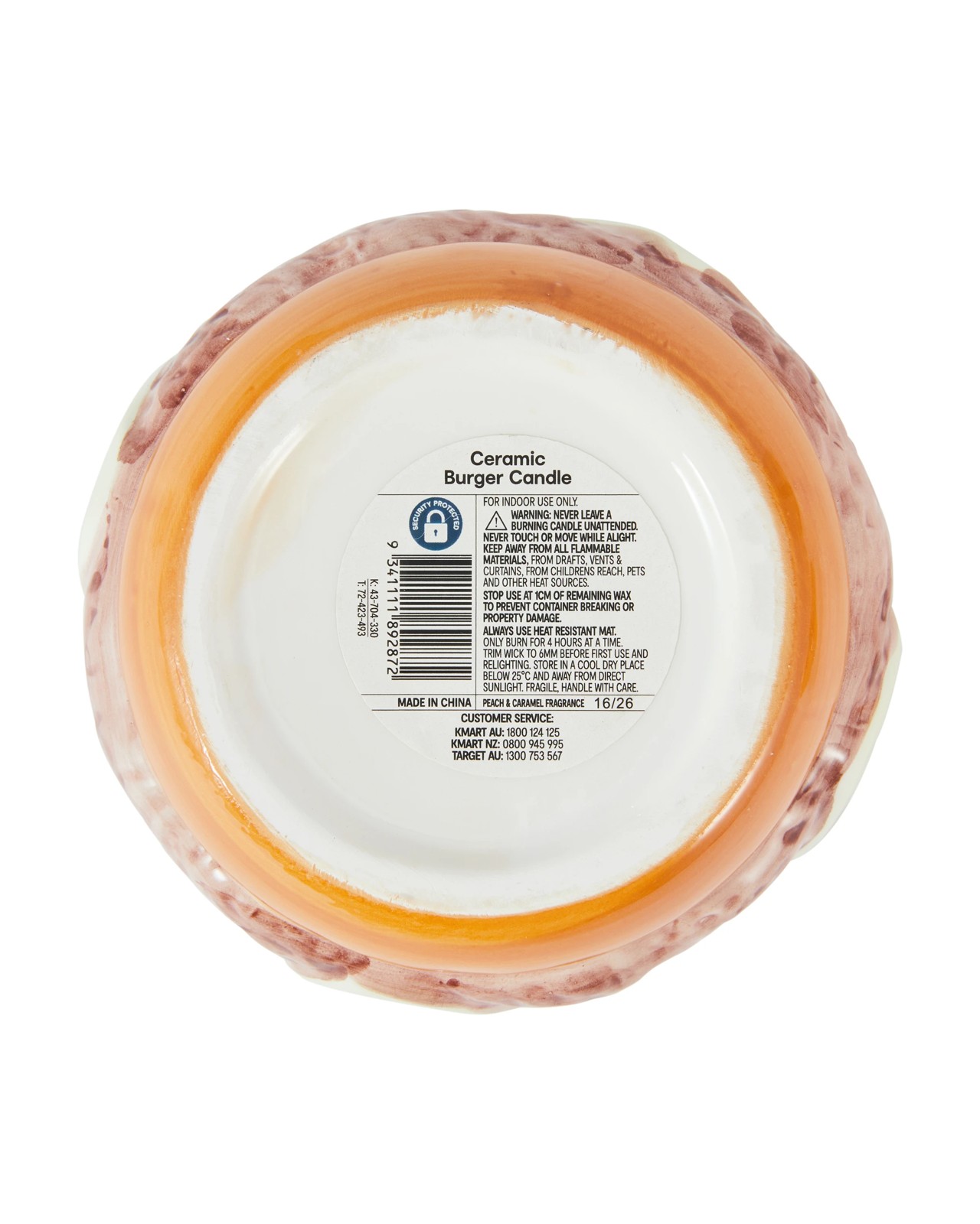 Anko Ceramic Burger Candle 5 of 5