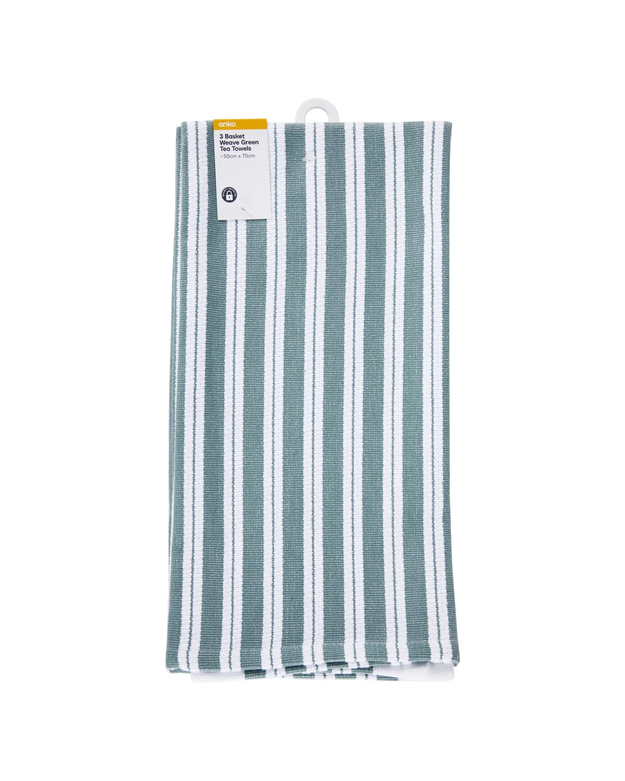 Anko 3 Pack Green Basket Weave Extra Large Tea Towels 4 of 4