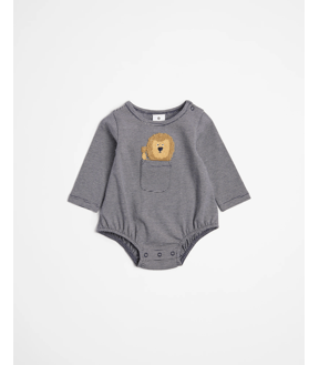 Baby Organic Cotton Rib Bodysuit with Frill