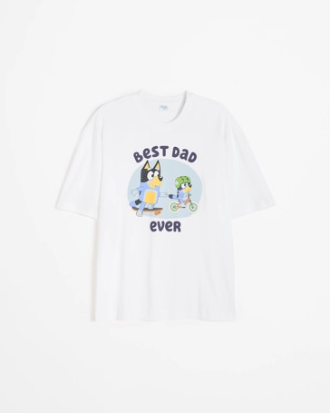 Licensed Bluey Australian Cotton Best Dad Ever T-Shirt