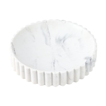 Low Marble Look Decor Bowl - Anko