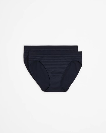 2 Pack Seamfree Matte and Shine Bikini Briefs