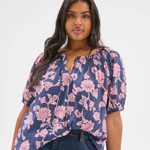 Plus Size Shirred Detail Blouse product image