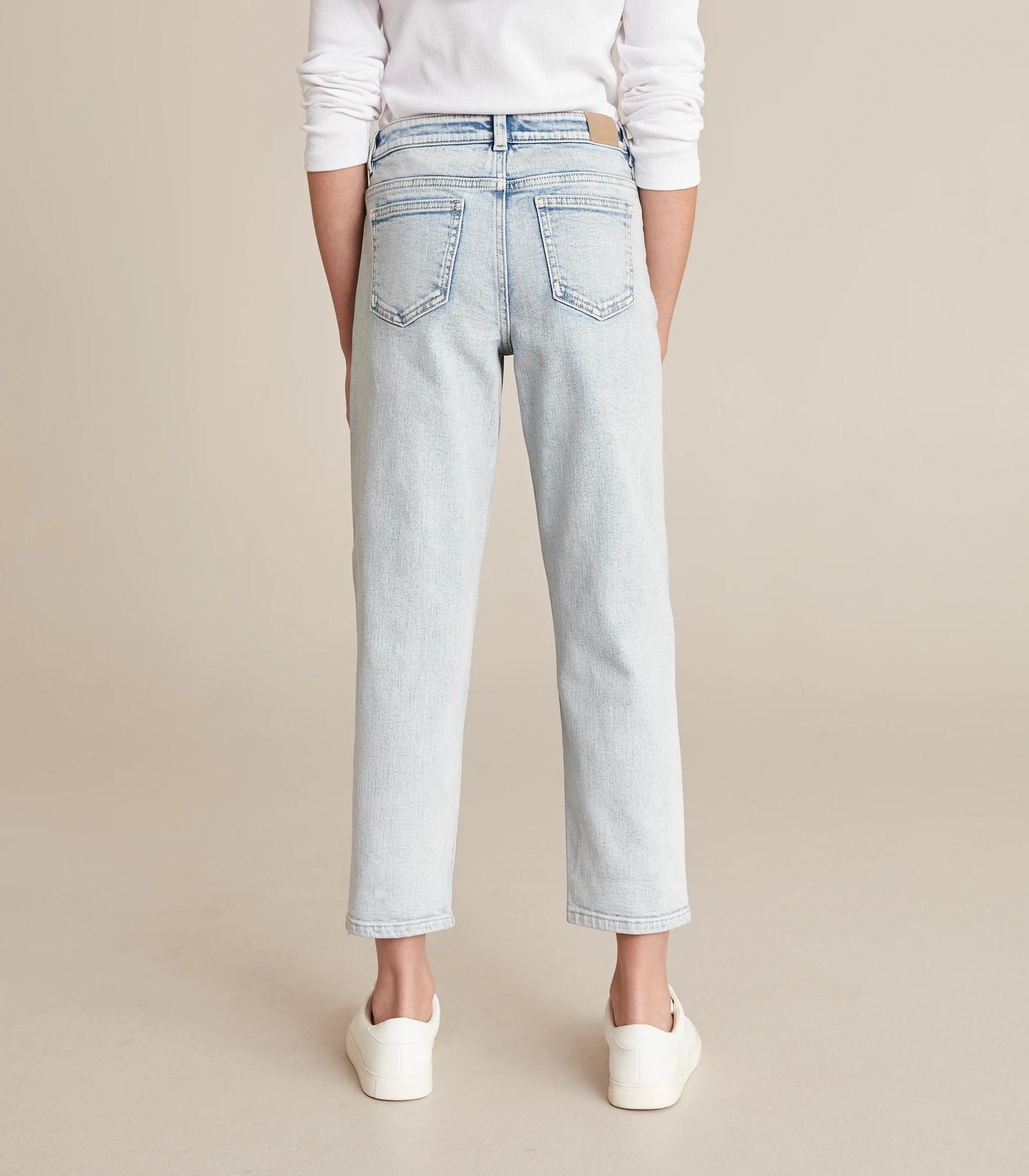 HUDSON Girls' Mom Fit Stretch Denim Jeans - 95% Cotton, 5% Spandex, Classic Denim Style