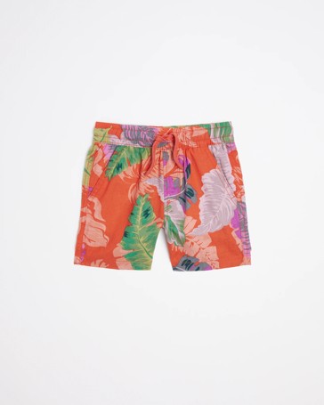 Family Matching Boys Linen Blend Volley Shorts