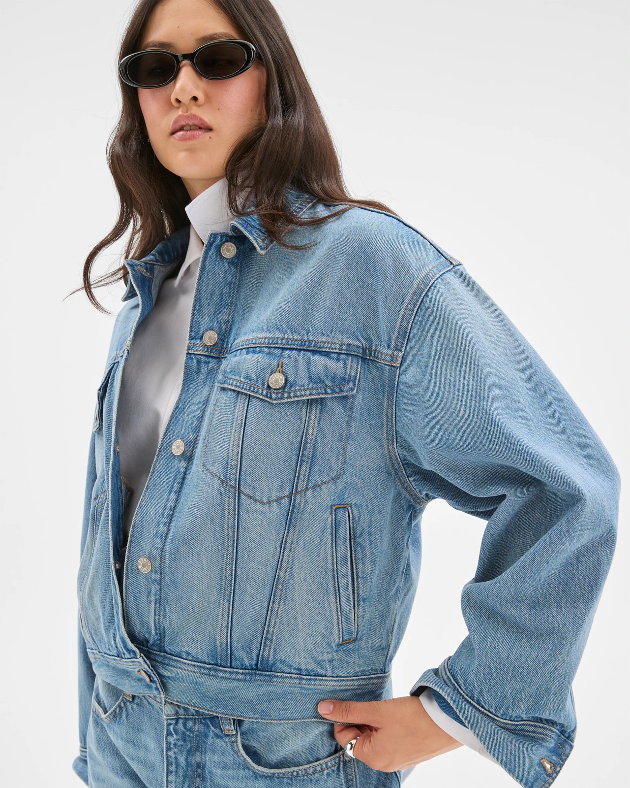 Cocoon Sleeve Denim Jacket 6 of 6