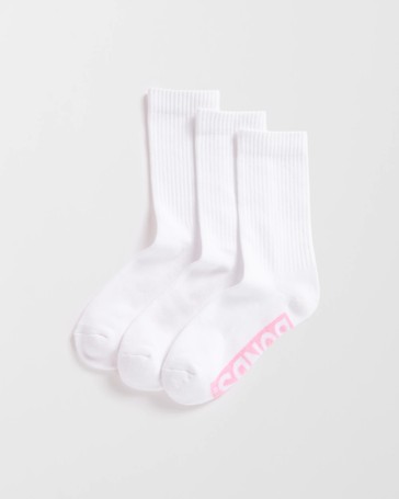 Cotton Blend Logo Cushioned Crew Socks 3 Pack - Bonds