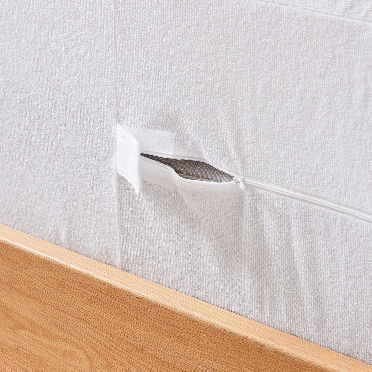 Bed Bug Resistant Fitted Mattress Encasement, Single Bed, White - Anko 3 of 6