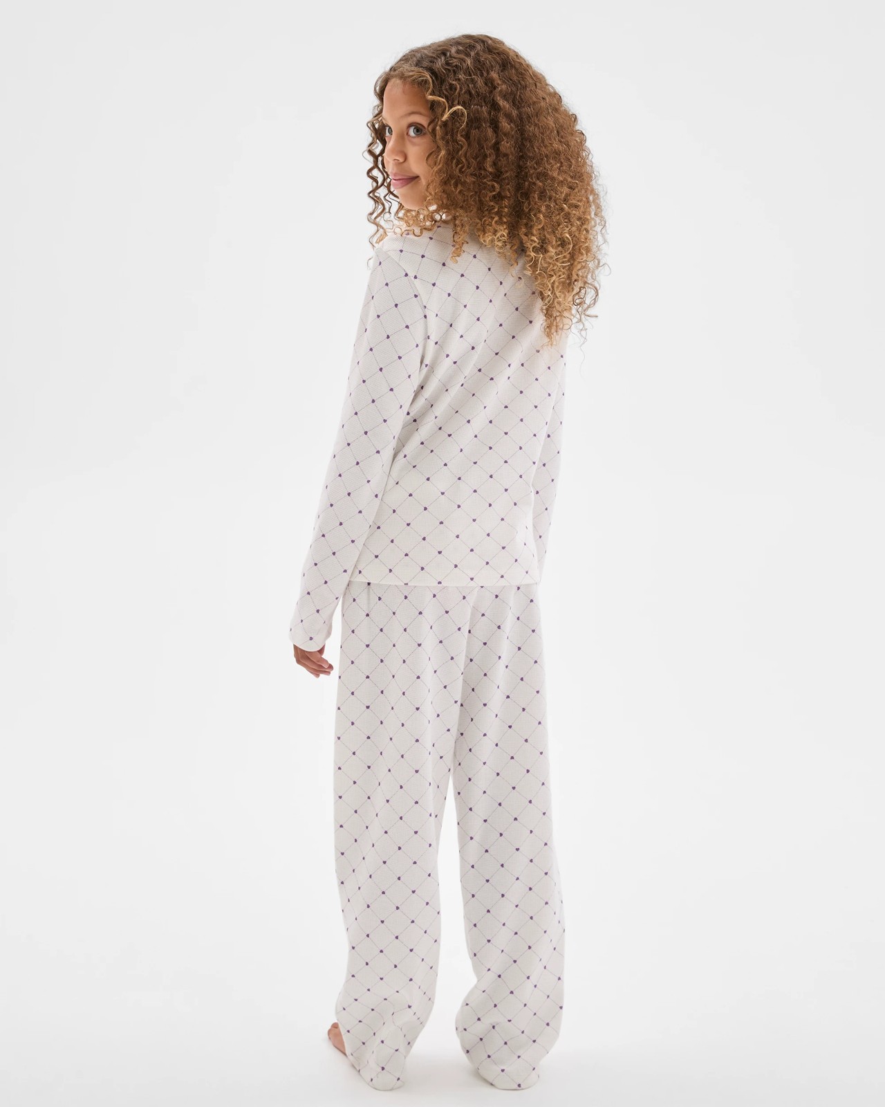 Australian Cotton Older Girls Waffle Pyjama Set 4 of 5