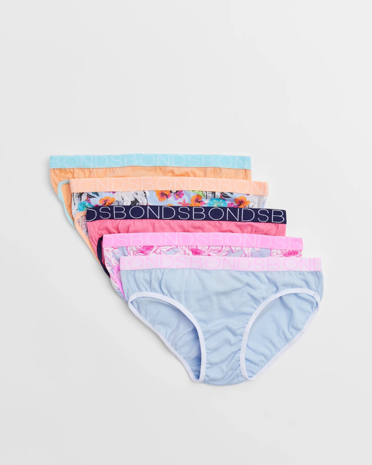 Bonds Girls Bikini 5 Pack, Girls Underwear