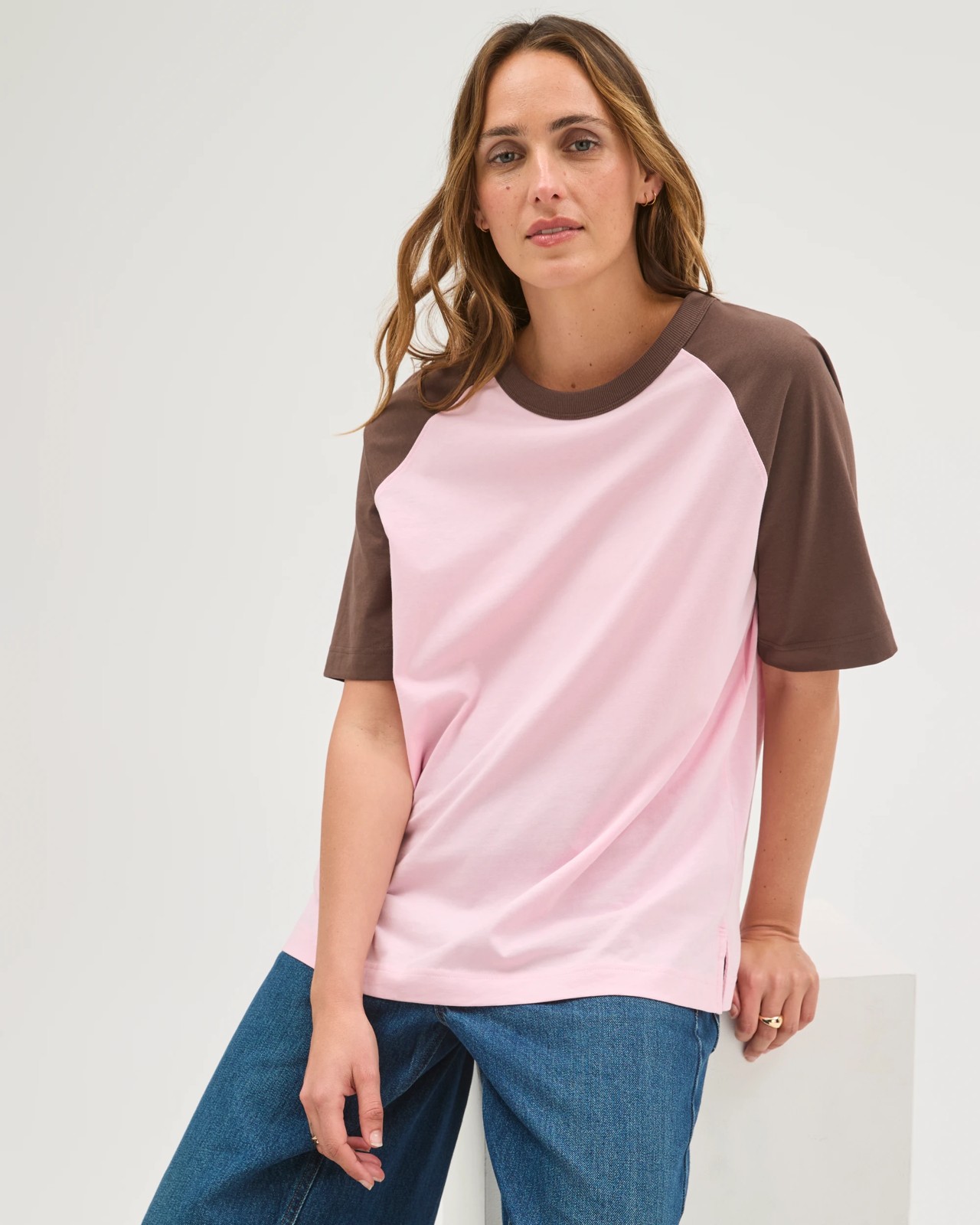Australian Cotton Raglan Sleeve Boxy T-Shirt 4 of 5