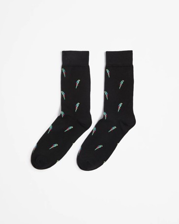 Australian Cotton Blend Printed Crew Business Socks - Maxx