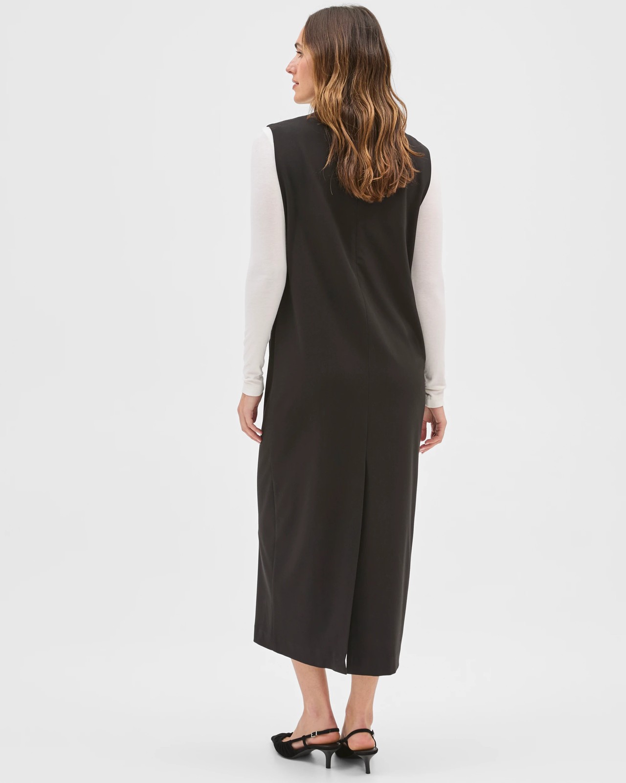Preview Deep V-Neck Column Midi Dress 5 of 5