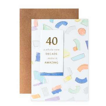 Connections from Hallmark 40th Birthday Card - Fantastic Forties